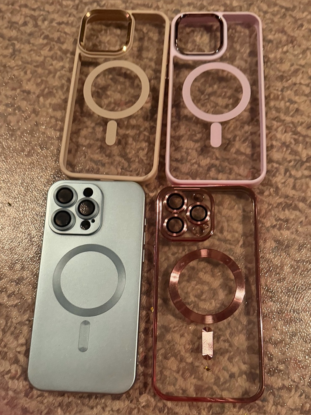 Four IPhone 15 Pro Max brand new never used MagSafe cases
